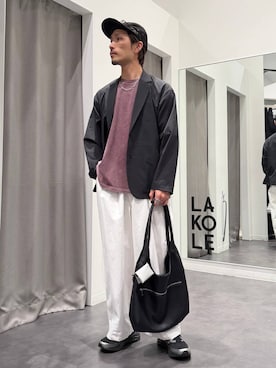 「LAKOLE（ラコレ）のアイテム」を使った、Yusukeさん（メンズ・173cm）の春コーディネート
