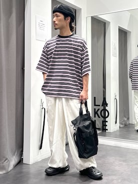 「アイテム（トートバッグ）」を使った、Yusukeさん（メンズ・173cm・30代）の夏コーディネート