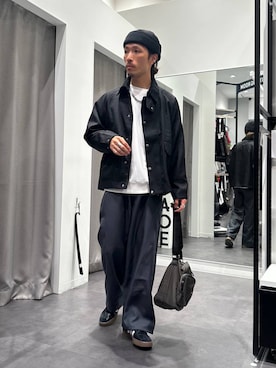 「アイテム（イヤーカフ）」を使った、Yusukeさん（メンズ・173cm）の秋コーディネート