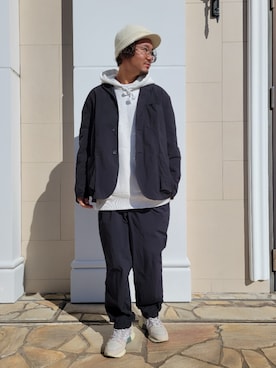 「ニットキャップ」｜「アイテム（キャップ）」を使った、くすくすさん（メンズ・167cm）の秋コーディネート