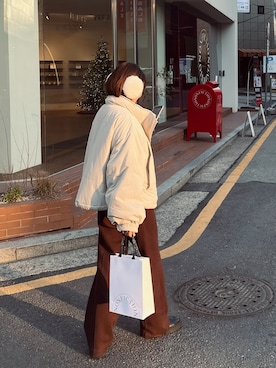 「LOWRYS FARM（ローリーズファーム）のアイテム（その他アウター）」を使った、lesさん（レディース・159cm）の冬コーディネート