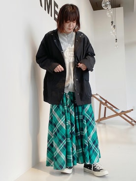 「AMERICAN HOLIC（アメリカンホリック）のアイテム（ブルゾン）」を使った、ari000ariさん（レディース・162cm）の冬コーディネート