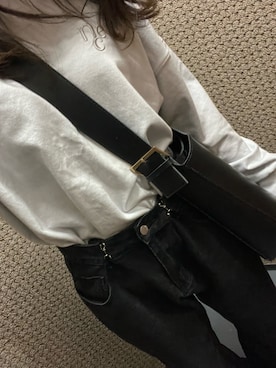 「NICE CLAUP（ナイスクラップ）のアイテム（トップス、グレー系）」を使った、노비 /nobiさん（レディース・165cm）の春コーディネート
