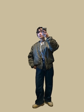 「Handmade（ハンドメイド）のアイテム」を使った、ジリさん（レディース・155cm）の冬コーディネート