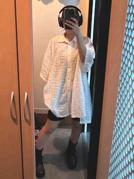 「アイテム（ブーツ、パープル系）」を使った、ENCHIMUさん（レディース・157cm）の秋コーディネート