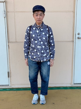 「アイテム（キャスケット）」を使った、KK1805さん（メンズ・167cm）の春コーディネート