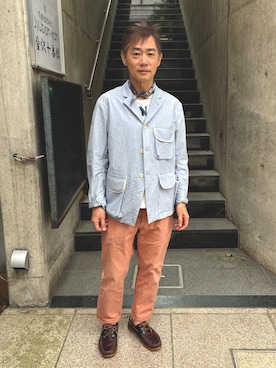 「アイテム（モカシン/デッキシューズ）」を使った、KK1805さん（メンズ・167cm）の秋コーディネート