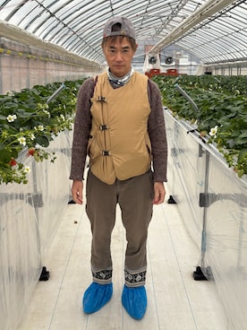 「UNIVERSAL OVERALL（ユニバーサルオーバーオール）のアイテム」を使った、KK1805さん（メンズ・167cm）の冬コーディネート