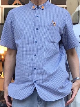 「ギンガムチェックシャツ」｜KK1805さん（メンズ・167cm・50代）の秋コーディネート