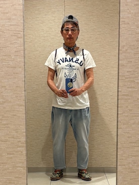 「JINS（ジンズ）のアイテム」を使った、KK1805さん（メンズ・167cm）の夏コーディネート