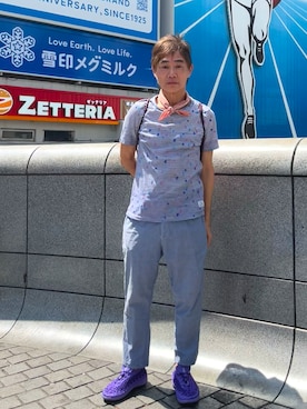 「アイテム（サンダル）」を使った、KK1805さん（メンズ・167cm）の秋コーディネート