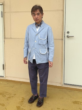 「アイテム（モカシン/デッキシューズ）」を使った、KK1805さん（メンズ・167cm）の秋コーディネート