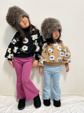 ニコとコハさん(キッズ・100cm)の冬コーディネート