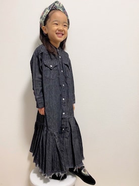 「アイテム（ワンピース/ドレス）」を使った、ニコとコハさん（キッズ・100cm）の秋コーディネート