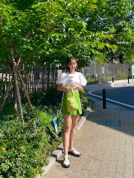 「スコート」｜「アイテム（スカート）」を使った、osamidさん（レディース・168cm）の夏コーディネート