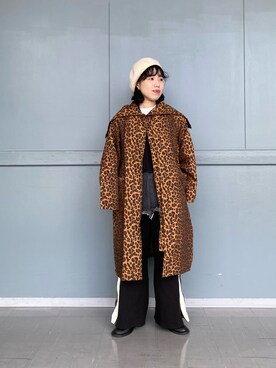「BEAMS」｜「アイテム（ハンチング/ベレー帽）」を使った、おおもとさん（レディース・150cm）の冬コーディネート