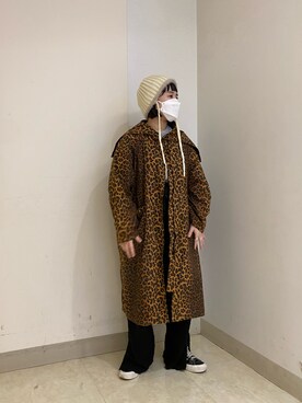 「Kaorinomori」｜「アイテム（ニットキャップ/ビーニー）」を使った、おおもとさん（レディース・150cm）の冬コーディネート