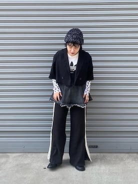 「Kaorinomori」｜「アイテム（ニットキャップ/ビーニー）」を使った、おおもとさん（レディース・150cm）の秋コーディネート