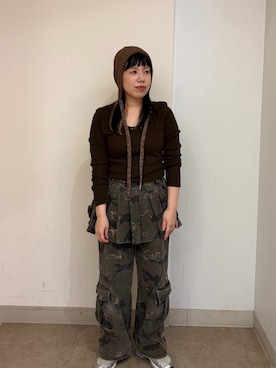 「OVERRIDE（オーバーライド）のアイテム」を使った、おおもとさん（レディース・152cm）の秋コーディネート
