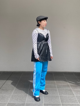 「KANGOL（カンゴール）のアイテム（ハンチング/ベレー帽）」を使った、おおもとさん（レディース・150cm）の秋コーディネート