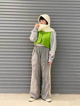「Kaorinomori」｜「アイテム（ニットキャップ/ビーニー）」を使った、おおもとさん（レディース・150cm）の冬コーディネート