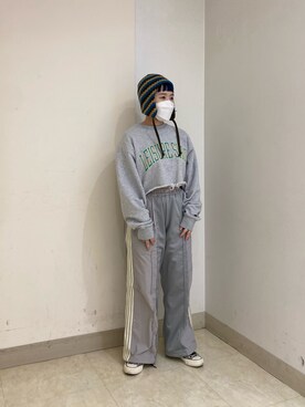 「Kaorinomori」｜「アイテム（ニットキャップ/ビーニー）」を使った、おおもとさん（レディース・150cm）の冬コーディネート