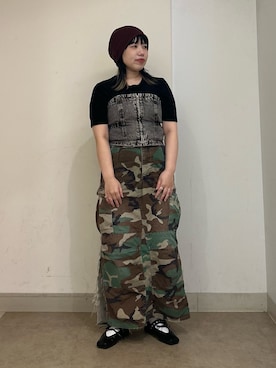 「アイテム（ニットキャップ/ビーニー）」を使った、おおもとさん（レディース・152cm）の秋コーディネート