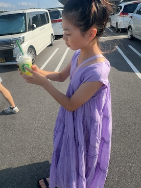 「アイテム（サンダル）」を使った、hanaさん（キッズ・145cm）の秋コーディネート