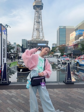 「アイテム（カーディガン/ボレロ）」を使った、hanaさん（キッズ・145cm）の秋コーディネート