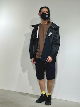 「爽やかコーデ」｜「アイテム（ブルゾン）」を使った、高田さん（メンズ・181cm）の夏コーディネート