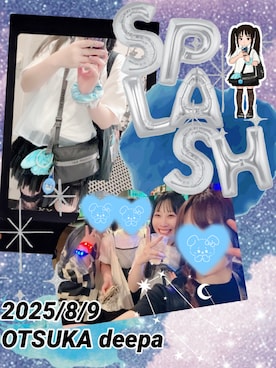 「ライブTシャツ」｜「アイテム（ブラック系）」を使った、pickaliceさん（レディース・158cm）の夏コーディネート