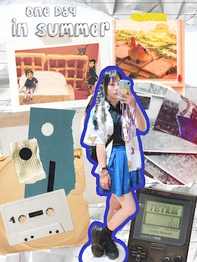 「美術館」｜「アイテム（トップス）」を使った、pickaliceさん（レディース・158cm）の夏コーディネート