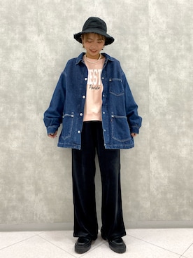 「アイテム（スウェット、ピンク系）」を使った、✰AIMI✰さん（レディース・157cm）の冬コーディネート