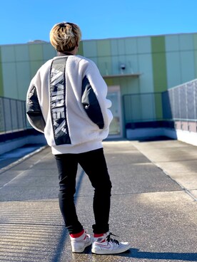 「ストリートファッション」｜「アイテム（MA-1）」を使った、Takuyaさん（メンズ・168cm）の冬コーディネート