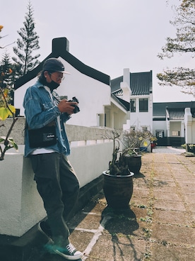 「OBEY（オベイ）のアイテム（キャップ）」を使った、mrballさん（メンズ・172cm）の冬コーディネート