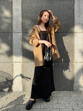 「キャミワンピ」｜「アイテム（スリッポン）」を使った、f.harukaさん（レディース・155cm）の夏コーディネート