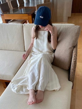 「ストライプワンピース」｜f.harukaさん（レディース・155cm）の夏コーディネート