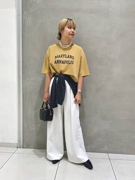 「URBAN RESEARCH（アーバンリサーチ）のCHRISTIAN VILLA　エナメルカーフレザーショルダーバッグ（ショルダーバッグ）」を使った、fukaさん（レディース・164cm）の秋コーディネート