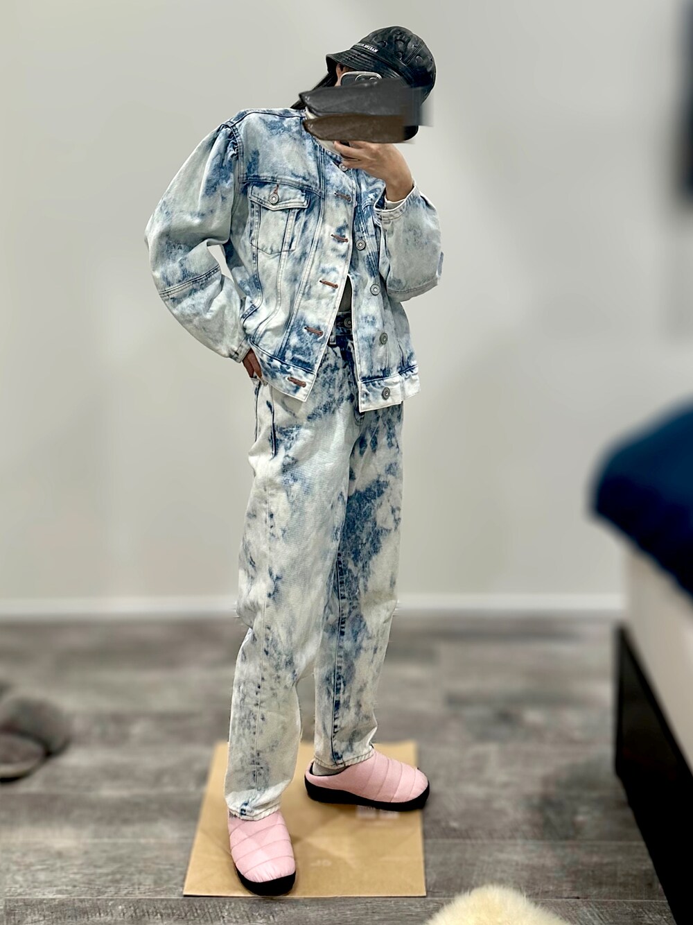 MOUSSY（マウジー）の「BLEACH BOXY N／C ジャケット（デニム