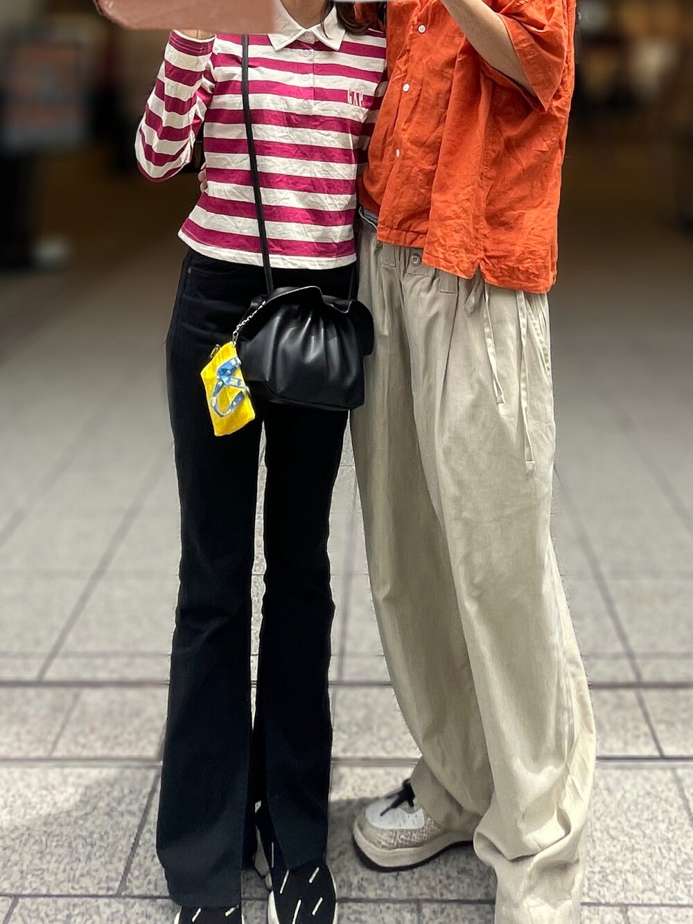 「シンプルコーデ、GAP、BALENCIAGA」｜「GAPのアイテム（Tシャツ/カットソー、ピンク系）」を使った、🐇226285🐈さん（レディース・154cm）の春コーディネートの1枚目の写真