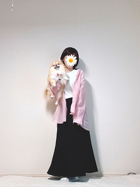 「アイテム（トップス）」を使った、服の記録とそれに付き合わされる犬さん（レディース・158cm）の秋コーディネート