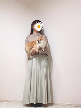 「UNTITLED（アンタイトル）のアイテム」を使った、服の記録とそれに付き合わされる犬さん（レディース・158cm）の秋コーディネート