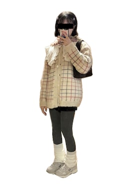 「アイテム（レッグウォーマー）」を使った、光さん（レディース・151cm）の秋コーディネート