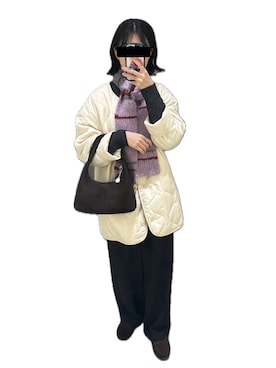 「アイテム（マフラー）」を使った、光さん（レディース・151cm）の秋コーディネート