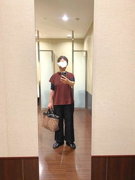 「ブラウン×ブラック」｜「アイテム（サンダル）」を使った、はむさん（レディース・158cm）の春コーディネート