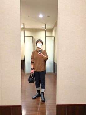 「チョコ色に染まれ」｜「アイテム（腕時計）」を使った、はむさん（レディース・158cm）の冬コーディネート