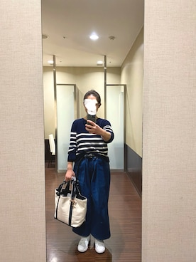 「markaware（マーカウェア）のアイテム（パンツ）」を使った、はむさん（レディース・158cm）の春コーディネート