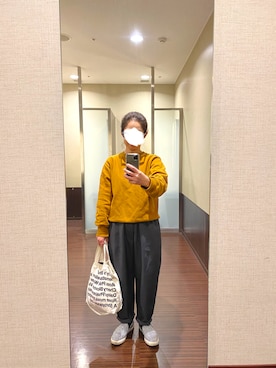 「ZARA（ザラ）のアイテム（スリッポン）」を使った、はむさん（レディース・158cm）の冬コーディネート