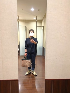 「ごきげんウィーク」｜「アイテム（デジタル腕時計）」を使った、はむさん（レディース・158cm）の春コーディネート