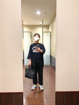 「orslow」｜「アイテム（スリッポン）」を使った、はむさん（レディース・158cm）の春コーディネート